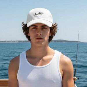 Shark Embroidered Baseball Hat Cap NWT